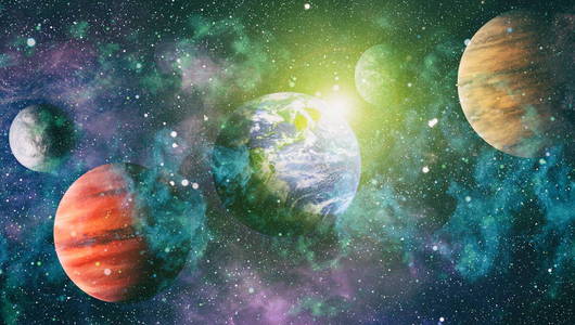 从太空轨道看地球,从轨道上看我们的星球.