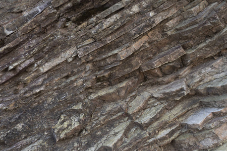 具有不同结构层的砂层.照片