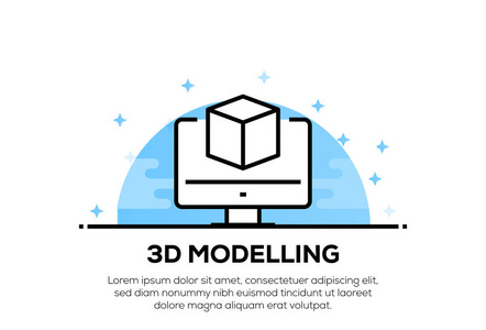 三维建模图标概念图片