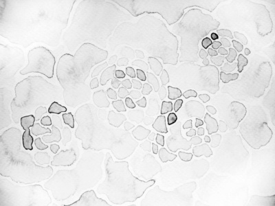 水彩画黑白纹理背景插图手绘图片