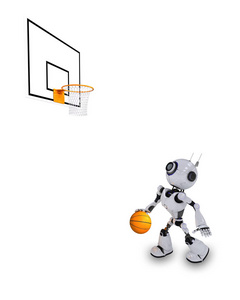 机器人篮球运动员图片