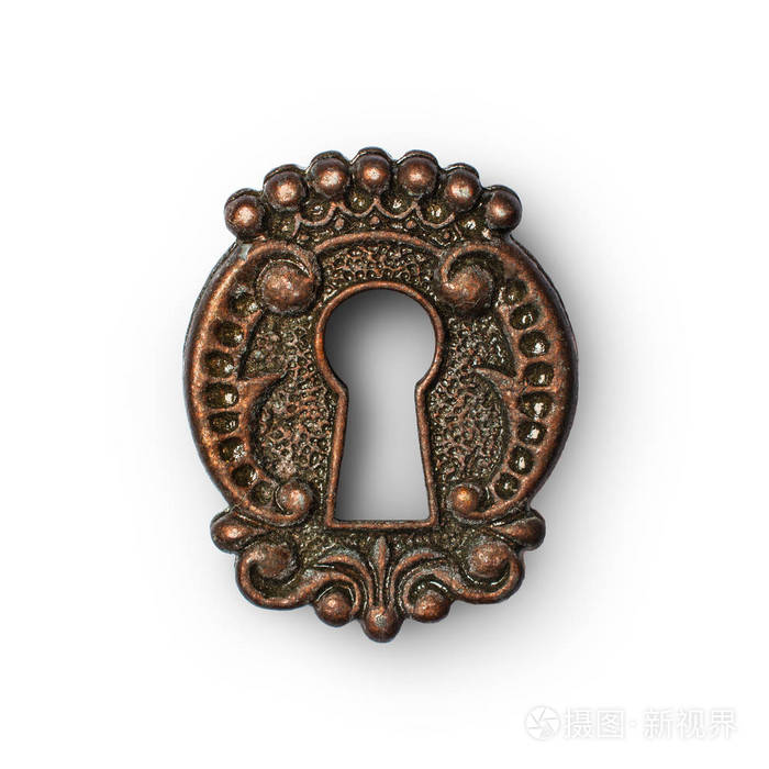 复古钥匙孔作为装饰设计元素