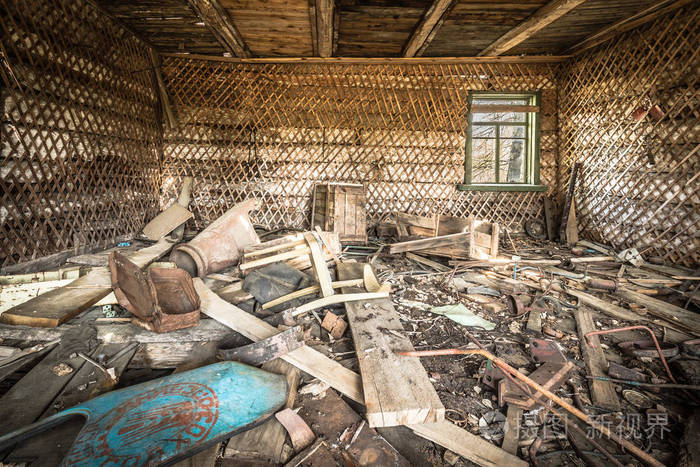 白俄罗斯切尔诺贝利隔离区的废弃村庄