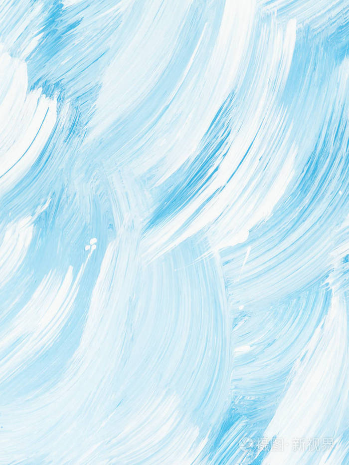 蓝色抽象艺术手绘背景丙烯画