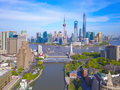 陕西省摩天大楼高层办公楼鸟瞰图照片