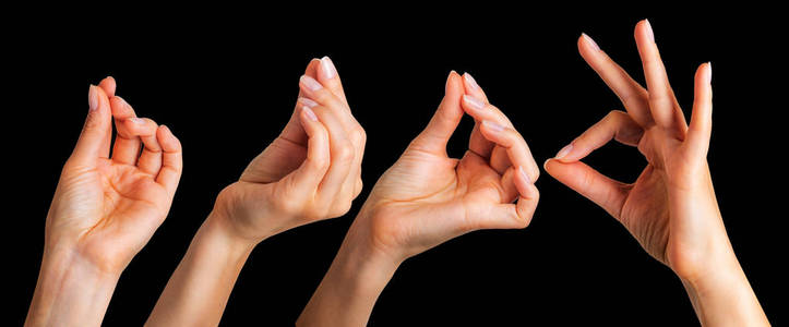 手指捏东西图片