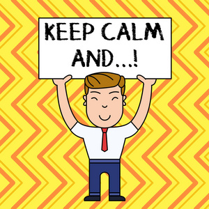 手写文字保持冷静.概念意义英国政府制作的励志海报.照片