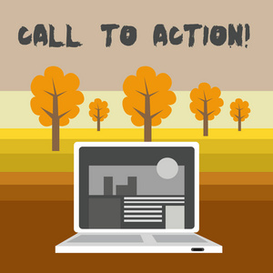 展望图片表现行动号召的概念性手写体.