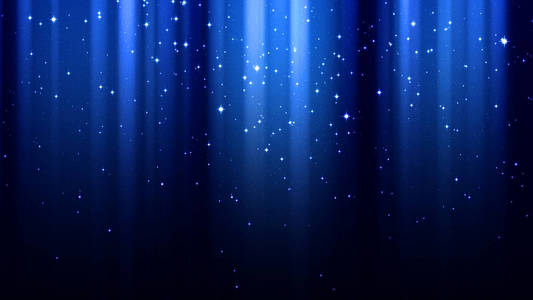 深蓝色底色配以光线,闪闪发光,夜空中闪耀着星光照片