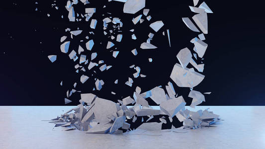 隔离在黑色背景上,3d渲染照片