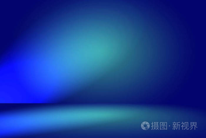 抽象奢华渐变蓝色背景光滑的深蓝色与黑色渐晕工作室横幅