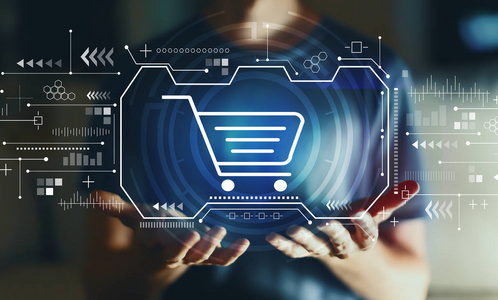 年轻人网购主题照片