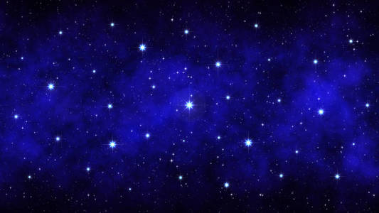夜空星空,深蓝色太空背景,明亮的大星星,星云照片