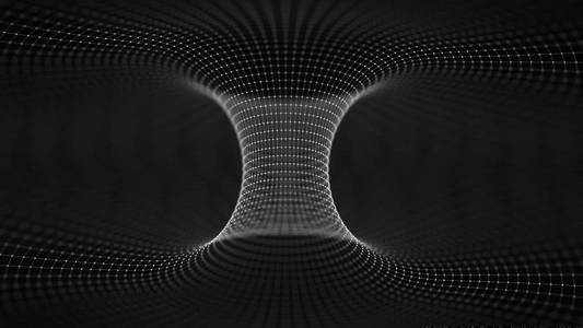 未来科技风格.透视网格背景纹理.插图.未来3d门户.三维时空可视化.