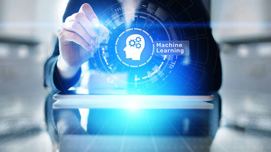 机器深度学习算法,人工智能,人工智能,自动化和现代商业技术为理念.