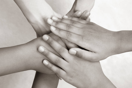 手叠在一起英文图片