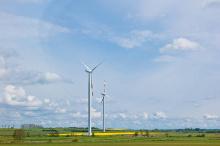 风力发电机特写.绿色电力,替代能源照片