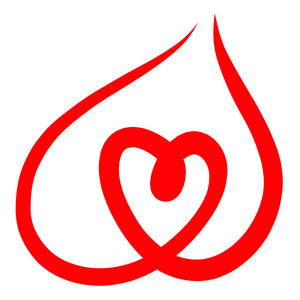 心连心,一条红线,抽象的人照片