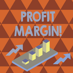 在带有两个箭头的透视图中,从销售中获得的收入超过成本的业务照片