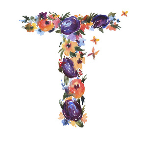 t字母花素材元素