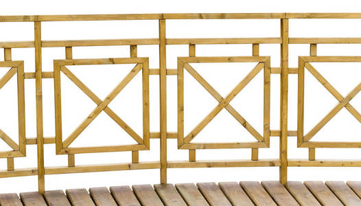 白色扶手木栅栏照片