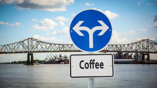 咖啡街标志图片