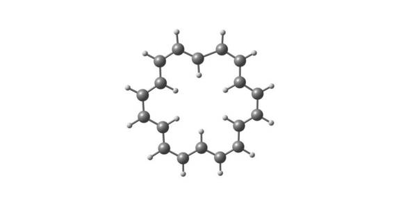 环十八烯分子结构的白色分离图片