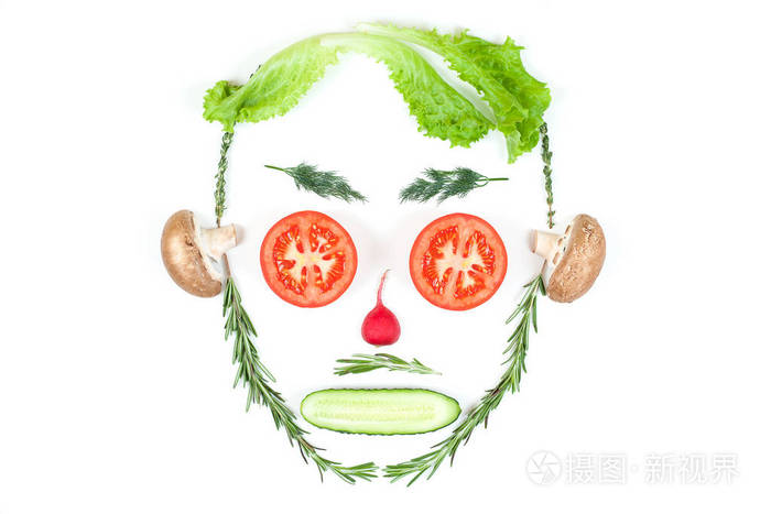 不同蔬菜的搞笑脸西红柿黄瓜萝卜
