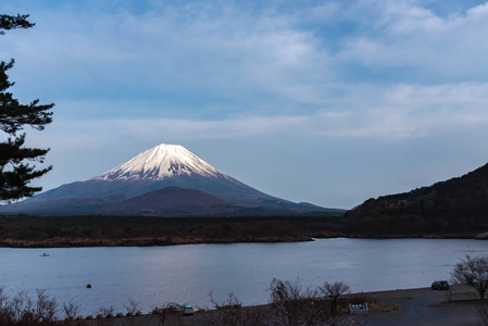 日本山梨县南三苏区富士五湖地区.旅游目的地景观.照片