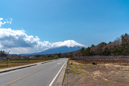 日本山梨县南三苏区富士五湖地区.照片