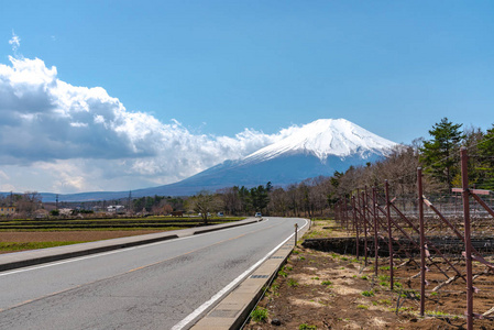 日本山梨县南三苏区富士五湖地区.照片