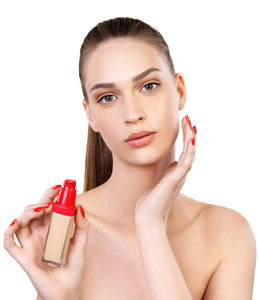 粉底液美女图片