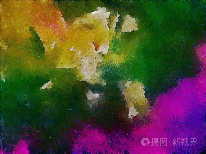 从颜色混沌模糊点中提取污浊背景不同大小的笔触