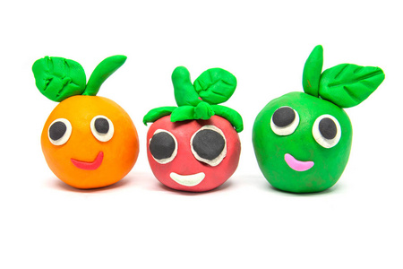 橡皮泥水果苹果图片