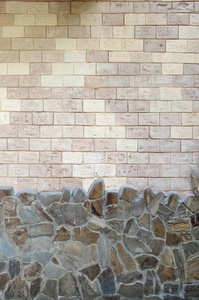 古色古香的米白色砖墙背景图片