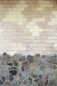 古色古香的米白色砖墙背景图片