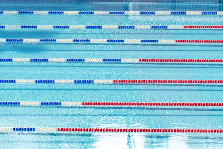 泳道线泳道标志游泳泳道中的女性游泳泳道中的清水竞速泳道游泳池泳道