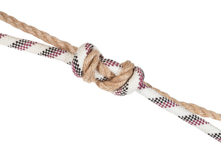 环结的另一边连接两根绳子照片