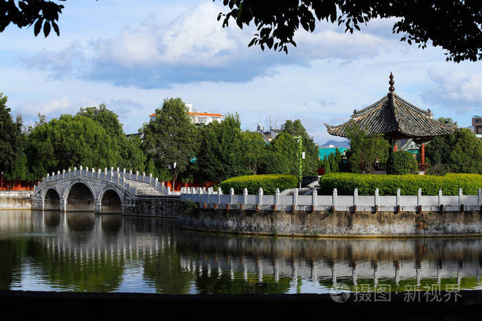 The Garden in the Temple of Confucius, China. Jianshui, Yunnan, 