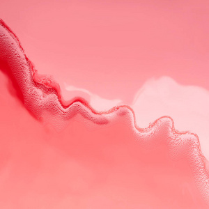 珊瑚色背景上的红粉色波浪.抽象的漩涡背景或纹理照片