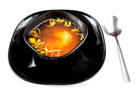 黑盘子日本味噌汤图片