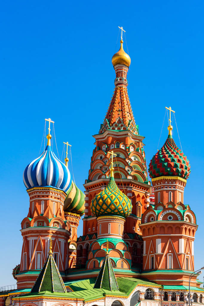 俄罗斯莫斯科红场的圣巴兹尔大教堂