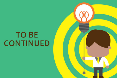 商业照片展示表明,故事继续在下一集站着的男人领带拿着插头插座灯泡