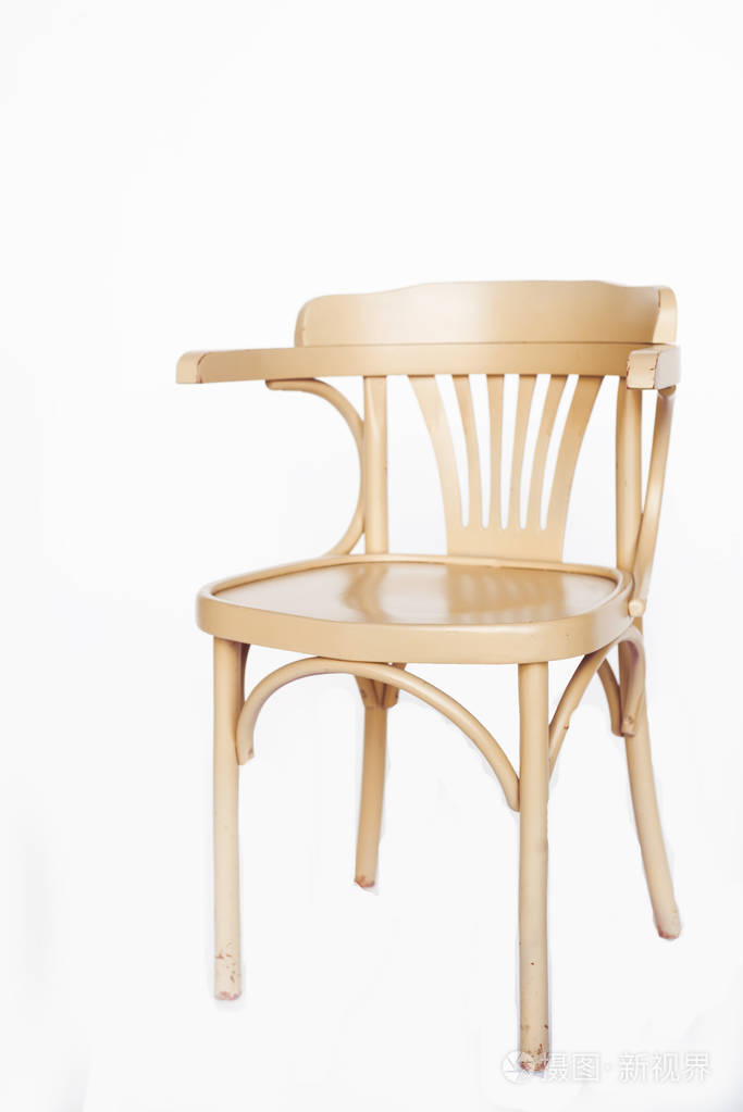 白色背景的阁楼式椅子孤立的