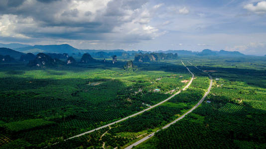 泰国风景山航拍图片