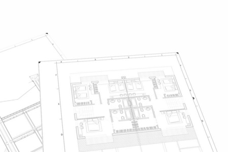 白底建筑工程局部平面图图片