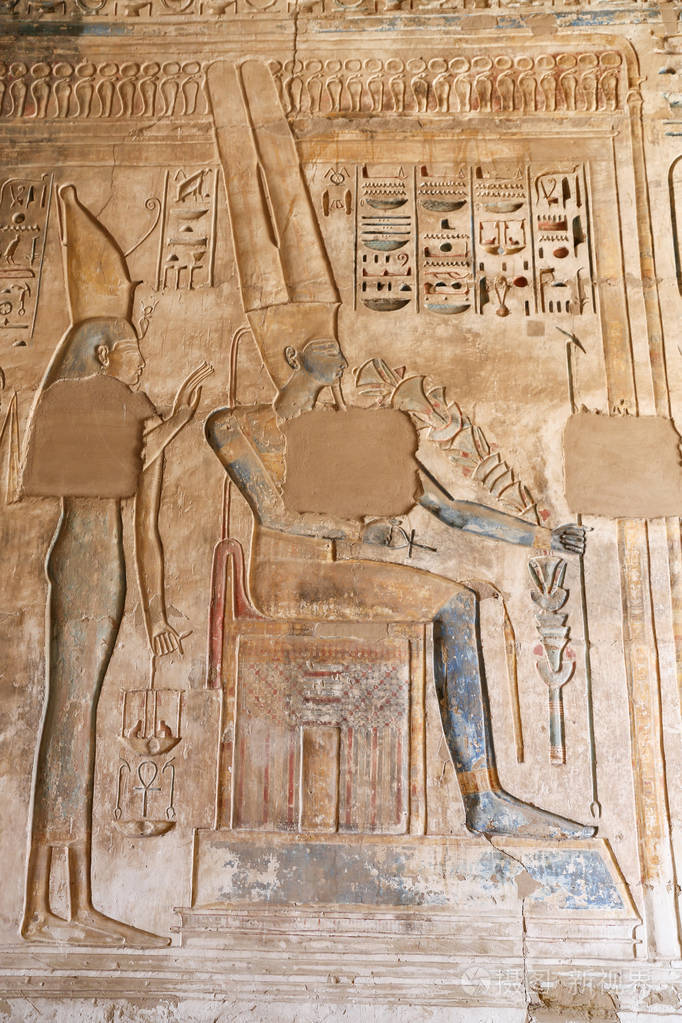 埃及卢克索梅迪涅特哈布神庙中的埃及象形文字