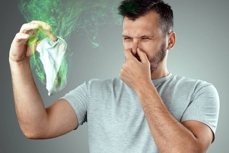 难闻的气味.腿臭,腿上有真菌照片