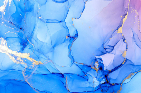 混合酸鲜明的抽象创意泼墨效果.艺术数码水彩或绘画.