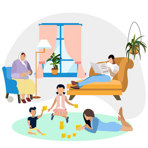 一家室内图片-一家室内素材-一家室内插画-摄图新视界